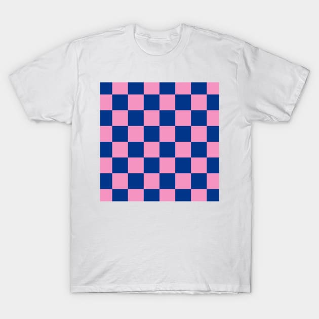 Checkboard in blue and pink colors T-Shirt by bigmoments